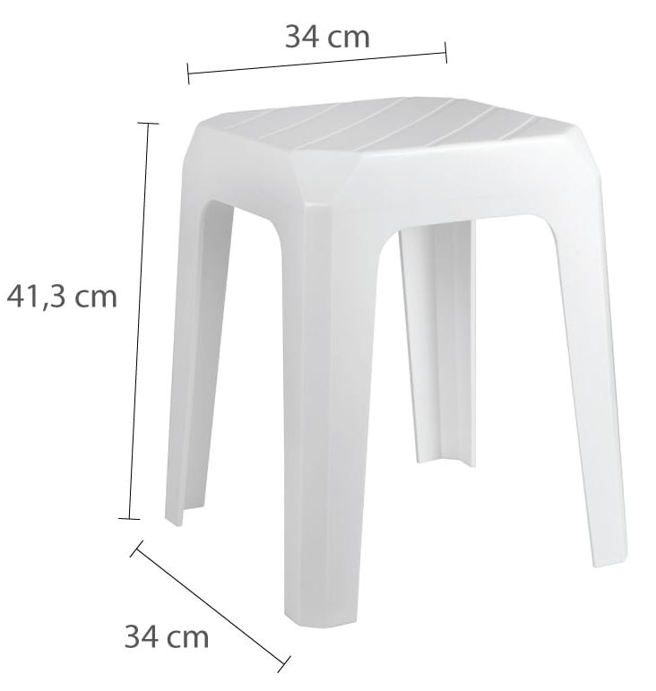 BANCO PLAST.BANQUETA ASTRA BF3     BRANCA 41CM ref. 024411