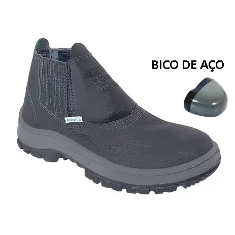 BOTINA SAPATAO SEG. BICO ACO 43 PPP 27 BIDEN. ref. 024459