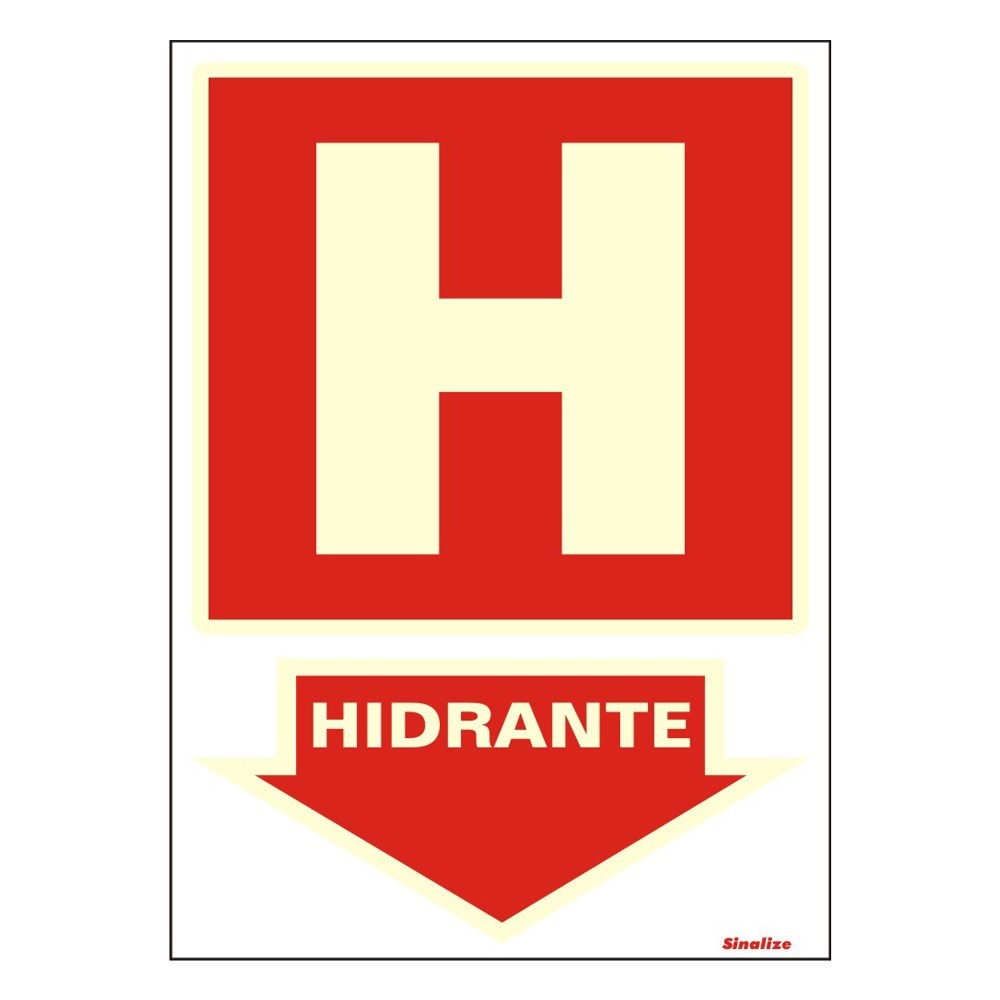 PLACA SINAL. PVC FLUOR 20X30 HIDRANTE 250BE ref. 024847