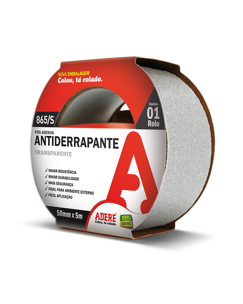 FITA ANTIDERRAPANTE ADERE TRANSP. 865S 50MM X 05 MT ref. 024957