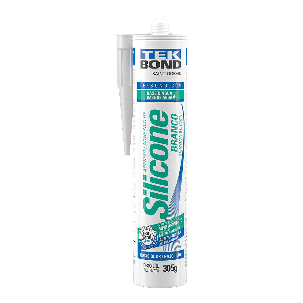 COLA SILICONE  TEKBOND CARTUCHO 305GR BASE AGUA ref. 025099