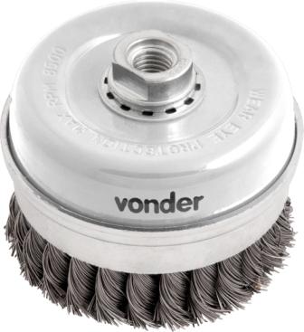 ESCOVA ACO COPO TORCIDA 4P (100MM) X M14 INDUSTRIAL ref. 025264