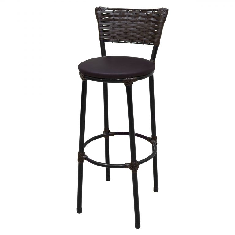 BANCO METALICO C/ALMOF.BISTRO ACAB. FIBRA SINTETICA ref. 025546