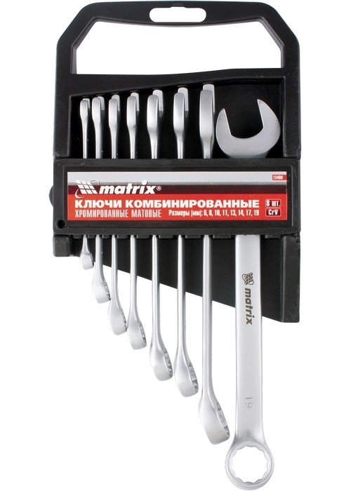 CHAVE COMBINADA  JOGO 6A19 8 PECAS CROMO FOSCO ref. 025857