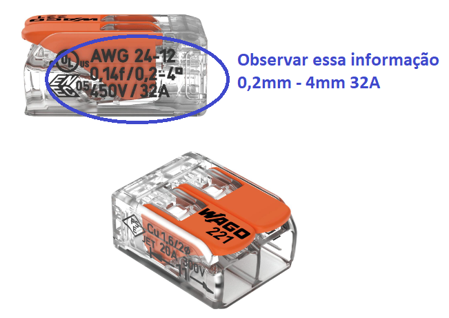 CONECTOR EMENDA WAGO 2P 0.14MM A 4MM 412 32A ref. 026485