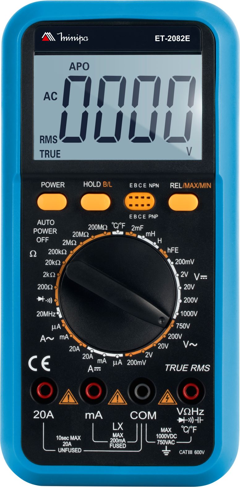 MULTIMETRO PROF.DIGITAL ET2082E 750 - 1000V MINIPA ref. 026666