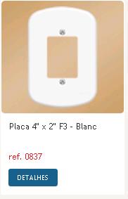 ESPELHO FAME 4X2 BLANC 3 SIMP 837 ref. 12.0525