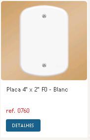ESPELHO FAME 4X2 BLANC CEGO   760 ref. 12.2560