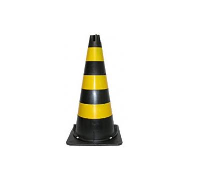 CONE PLASTICO SINAL.50CMT PRETO / AMARELO ref. 14.0493