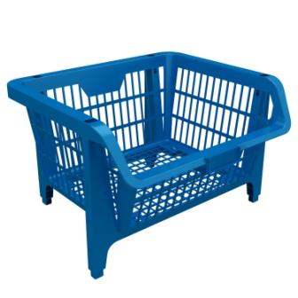 CESTO PLASTICO AZUL GRANDE 44X26 ref. 14.0690