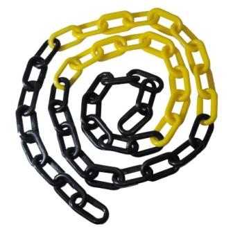 CORRENTE PVC ELO 09MM AMARELA/PRETO (METRO) ref. 14.0833