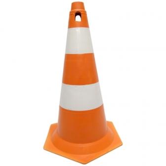 CONE PLASTICO SINAL.75CMT BRANCO / LARANJA ref. 14.1505