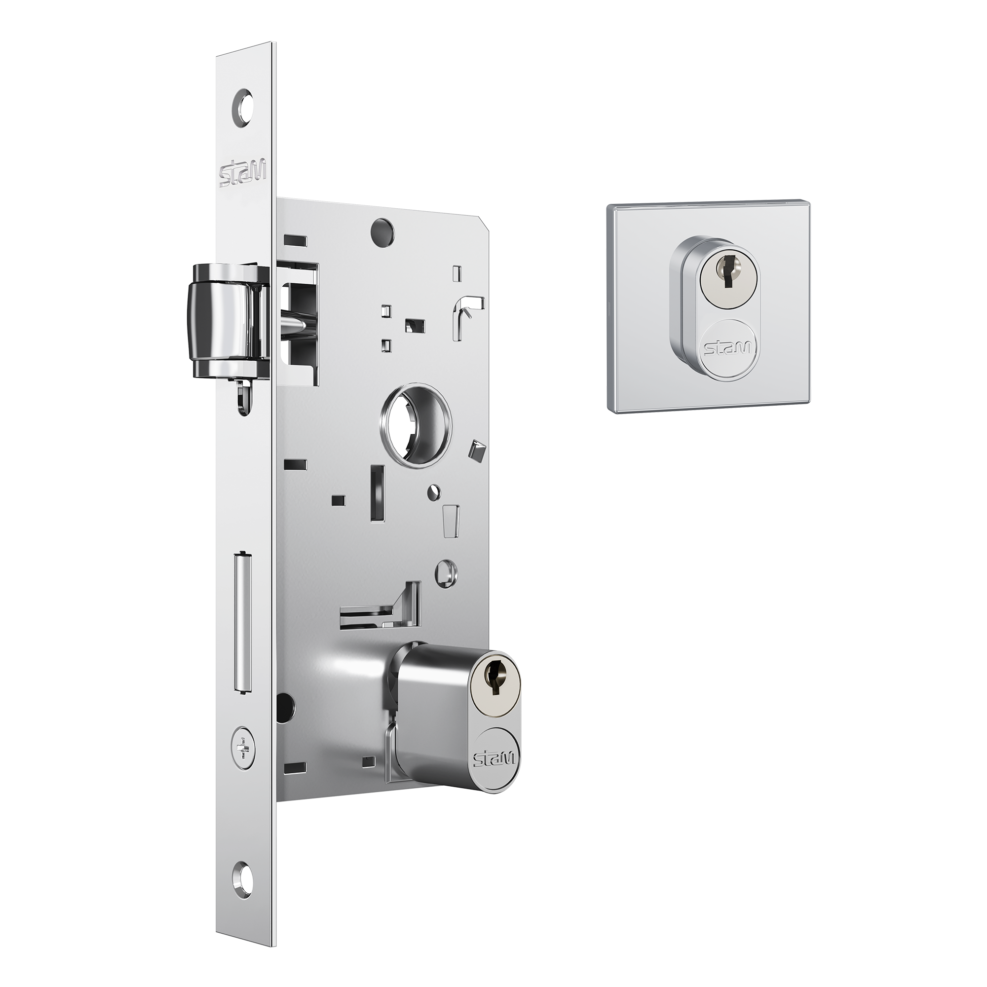 FECHADURA STAM EXT PIVOT. 803 QUADRADA INOX ref. 14.1897