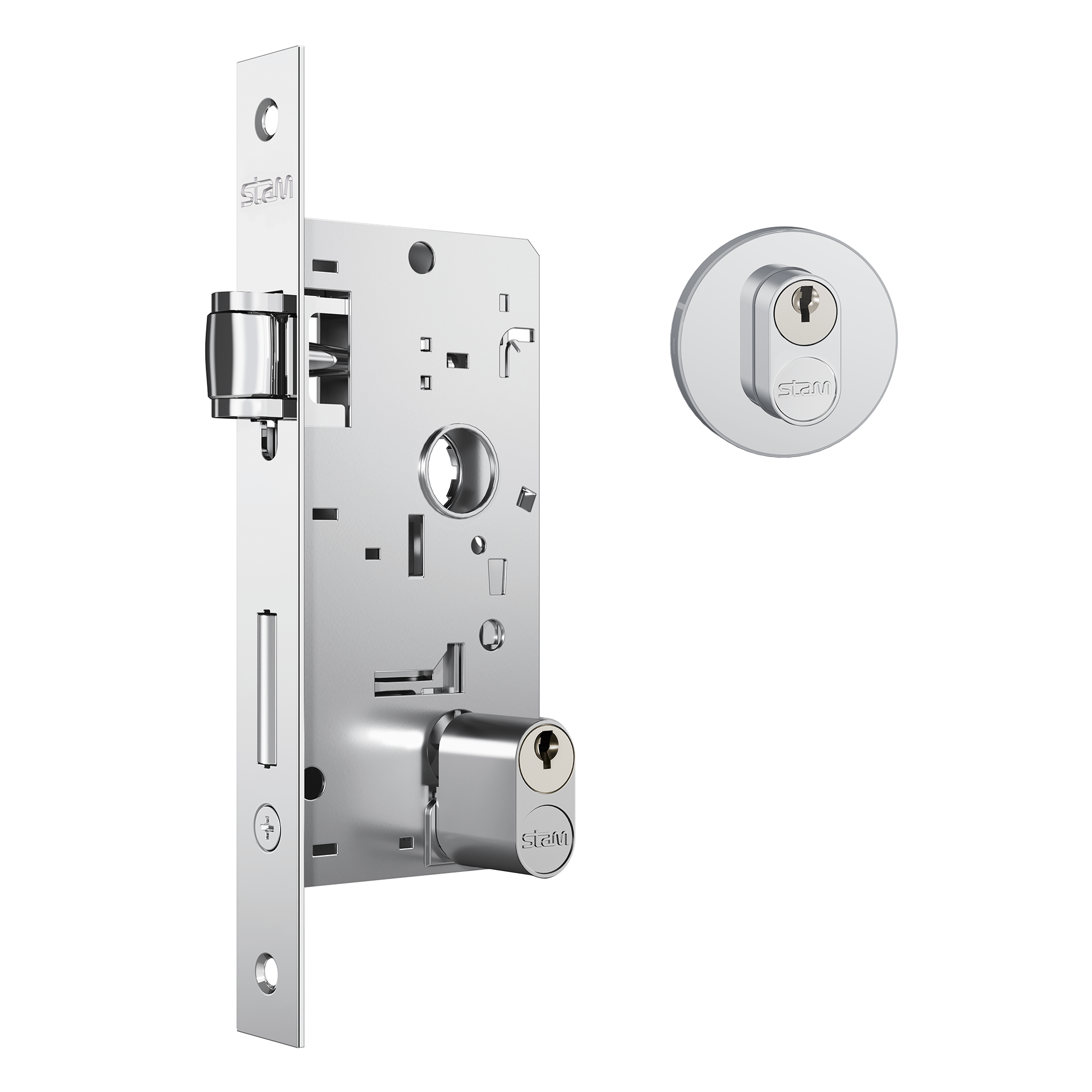 FECHADURA STAM EXT PIVOT. 803 REDONDA INOX ref. 14.1899