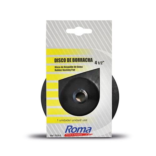 DISCO SUP. P/ ESMER BORRACHA 41/2X5/8 SEM ROSCA ref. 14.2053