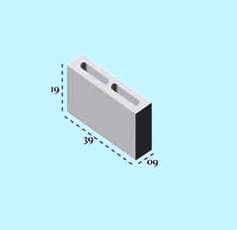 BLOCO CIMENTO  VEDACAO 09X19X39 S/FUNDO ref. 61.0007