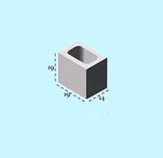 BLOCO CIMENTO  VEDACAO 14X19X19-1/2 ref. 61.0010