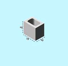 BLOCO CIMENTO  VEDACAO 19X19X19-1/2 ref. 61.0013