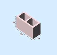 BLOCO CIMENTO  ESTRUTURAL 4.5MPA 19X19X39 ref. 61.0031