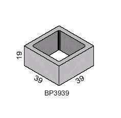 BLOCO CIMENTO PILAR QUADRADO 39X39 ref. 61.0036