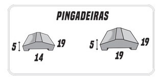 BLOCO CIMENTO PINGADEIRA 19X05X19 ref. 61.0041