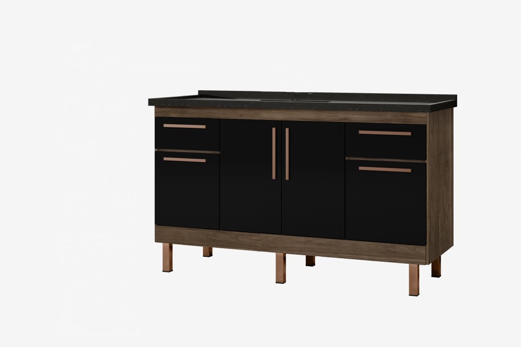 GAB. COZ. MAD. 120 MDF ATENAS AVELATO-PRETO ref. 019448