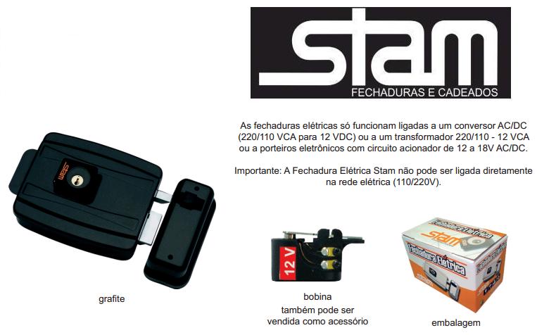 FECHADURA ELETRICA STAM 12V ref. 14.1979