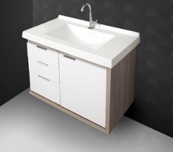 GAB. BANH. FIMAP SELECT 81,5CM C/LAVAT. MAPLE / BRANCO ref. 018304