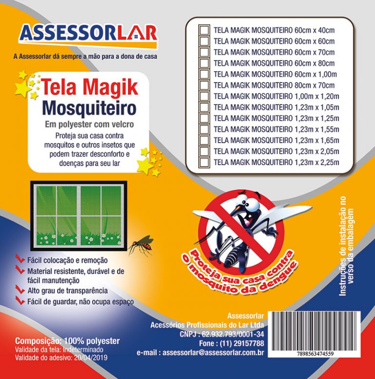 TELA N. 153X225 MOSQUITEIRO PRONTA C/ VELCRO ref. 025934