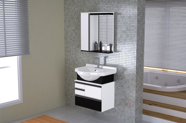 GAB. BANH. RORATO 060 KIT 3PC FIRENZE PRETO ref. 019940