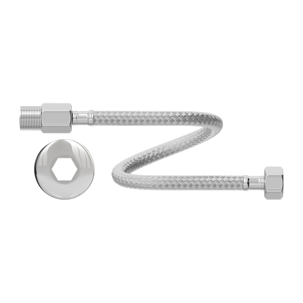 ENGATE CROMADO FLEXIVEL M.INOX 60CM CENSI ref. 026362