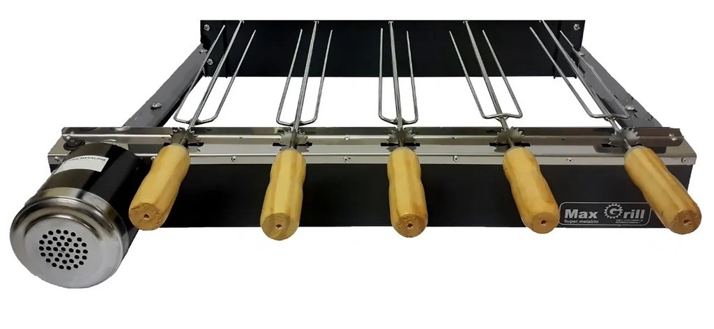 GIRAGRILL KIT 5 ESPETOS EM ACO BAIXO 127V SM 078 ref. 021935