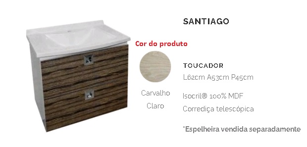 GAB. BANH. CORSO 062 SANTIAGO CARVALHO CLARO ref. 022823