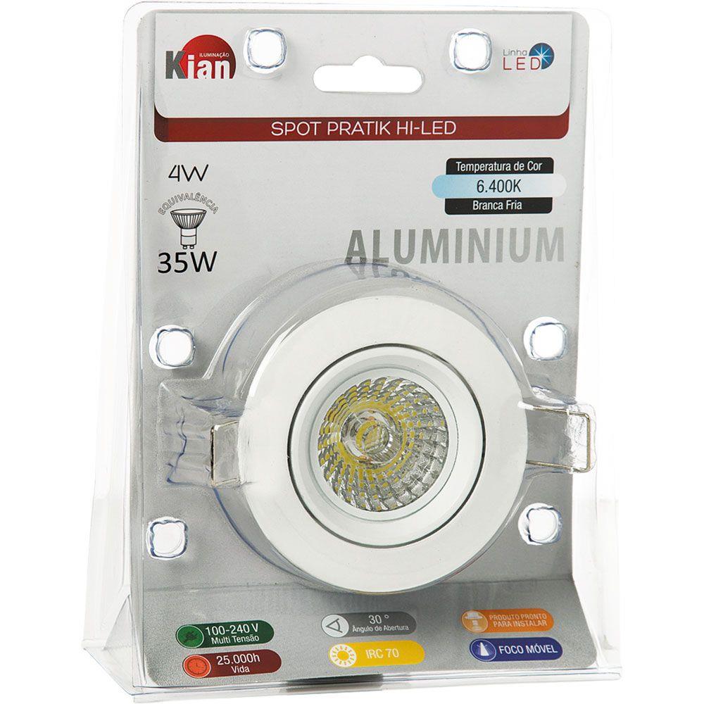 LUMINARIA SPOT DICROICA ALUMINIO LED 4W RED BR ref. 023796