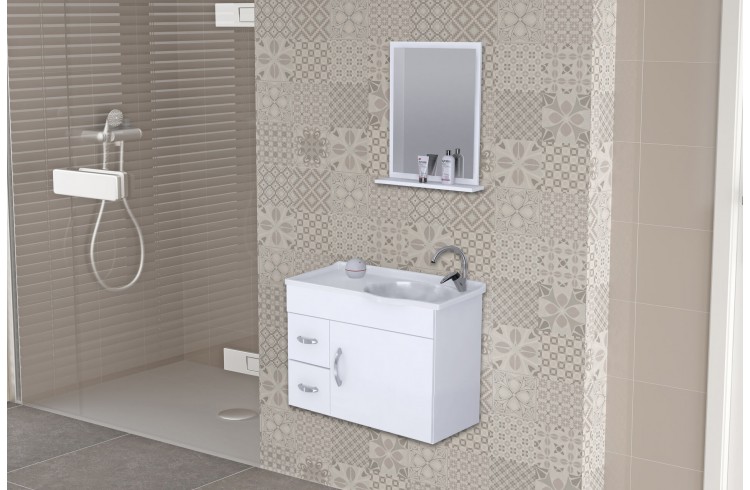 GAB. BANH. RORATO 055 KIT 3PC SIENA BRANCO ref. 024163