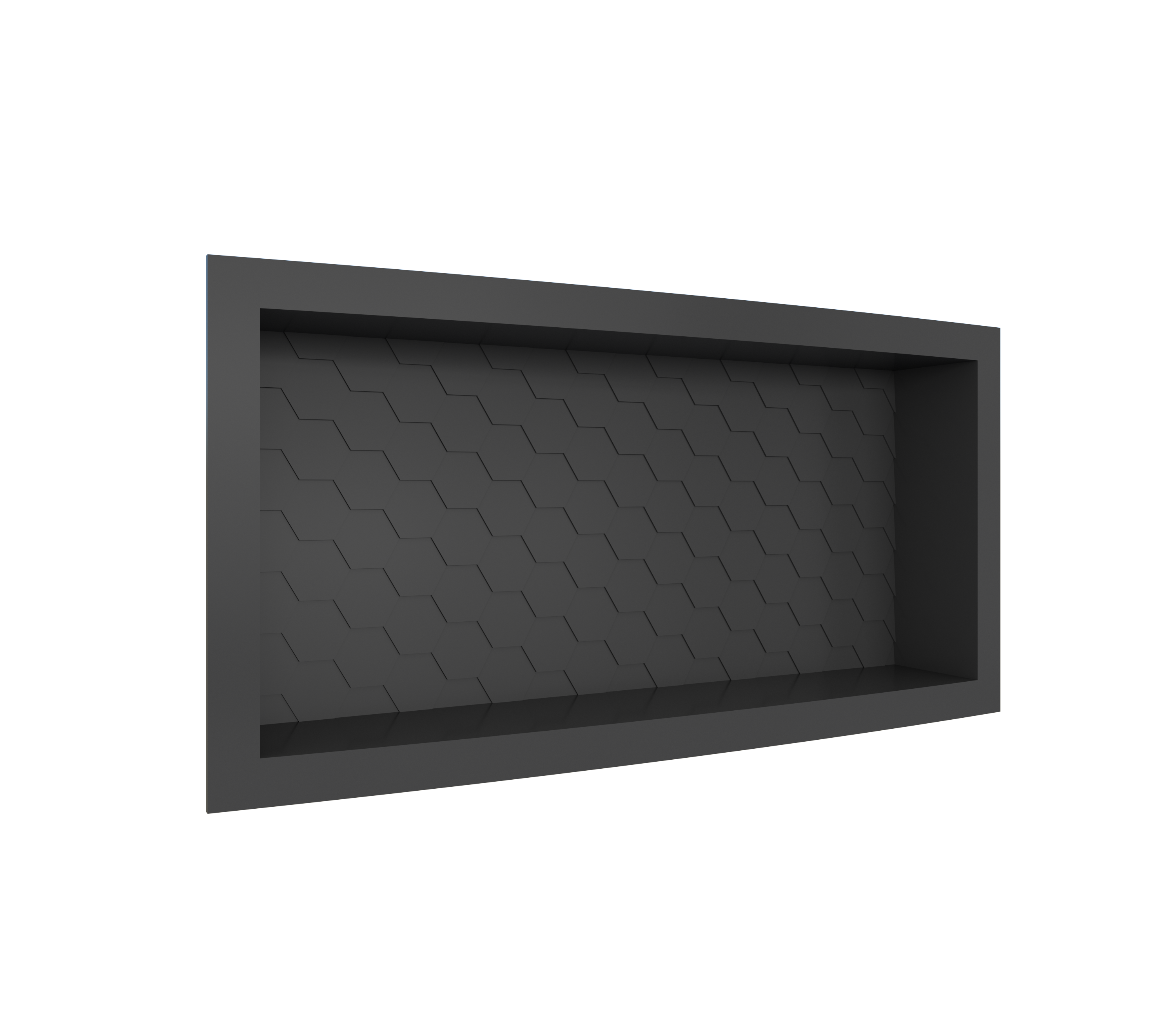 NICHO BANHEIRO ABS INJETADO MAX 660MM PRETO ref. 024403