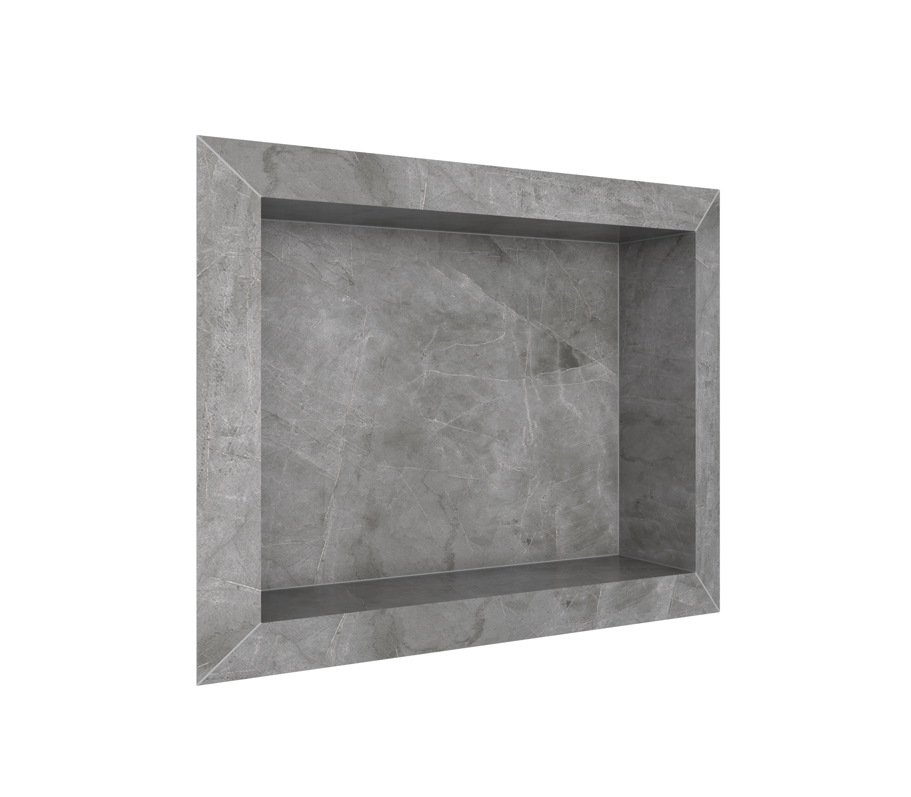 NICHO BANHEIRO DIAMANTE 40X30 PORCEL. CINZA ref. 024405