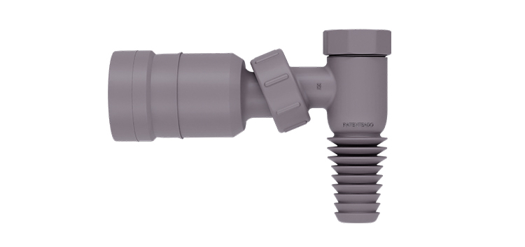ADAPTADOR ARTICULADO 45 CINZA P/ SAIDA MAQUINA ref. 025078