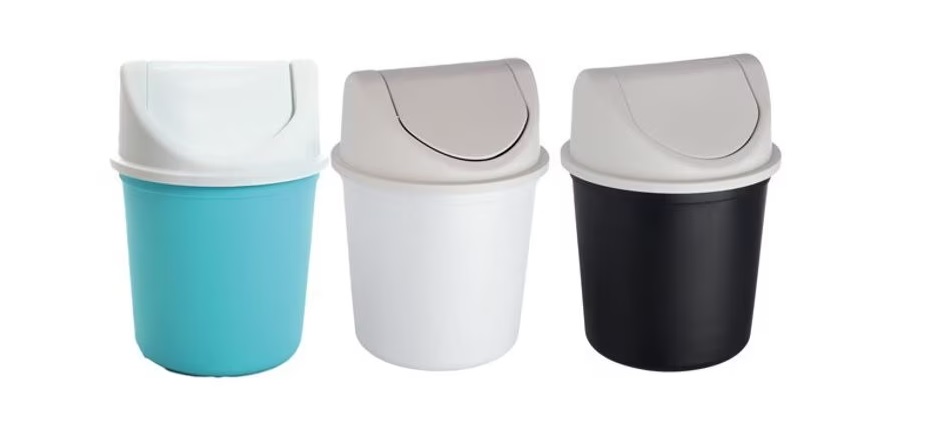 LIXEIRA PLASTICO   3,6 LITROS BASCULANTE CORES ref. 025601