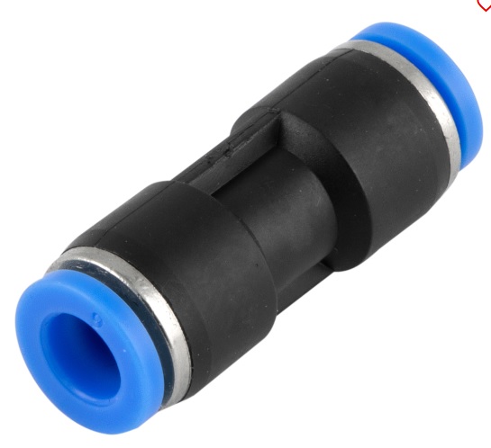 ENGATE RAP. AR TUBO PU CONEXAO LUVA RETA 6MM ref. 026624