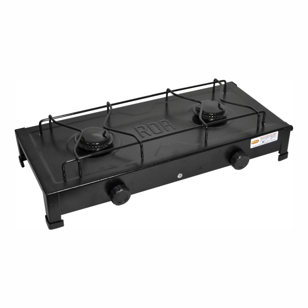 FOGAO 2 BOCAS GAS GENESIS PRETO 50X23X10CM ref. 026682