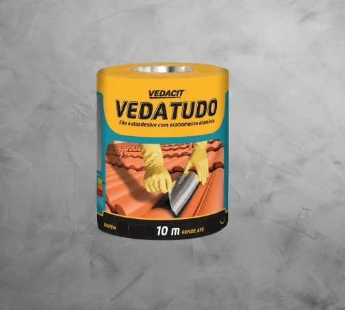 MANTA ADESIVA ALU VEDATUDO  ROLO C/ 10 MT     10CM ref. 027014