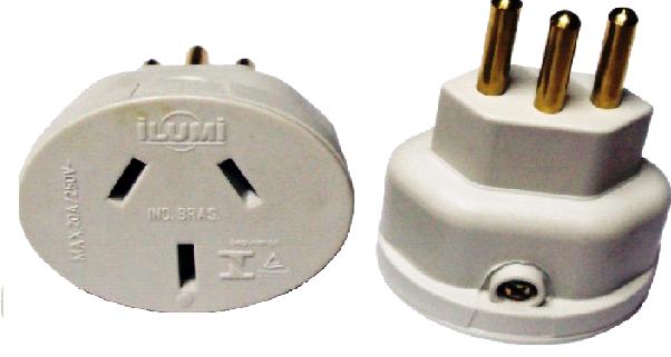 PINO ADAPTADOR 2P+T 20A PARA 3 CHATO ref. 12.0825