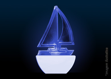 ABAJOUR LUZ NOT.LED AZUL BARCO 127V ref. 12.1075