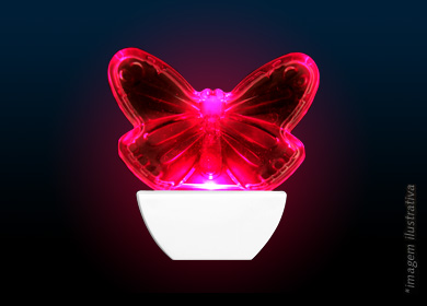 ABAJOUR LUZ NOT.LED ROSA BORBO 127V ref. 12.1199