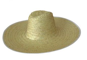 CHAPEU PALHA ABA BRANCA ROCEIRO ref. 14.1263