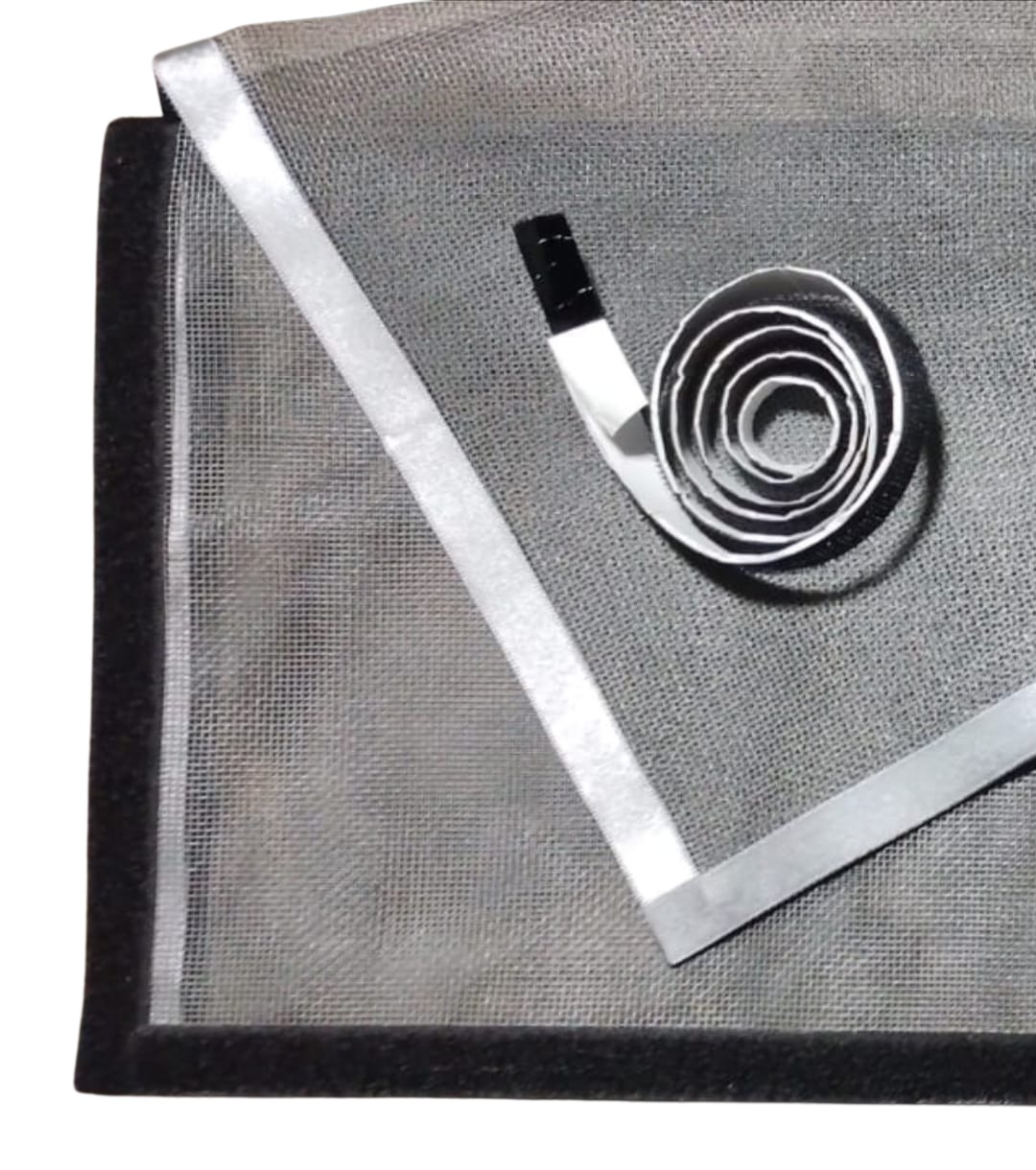 TELA FIBRA 123X225 MOSQUITEIRO CINZA C/ VELCRO ref. 025811