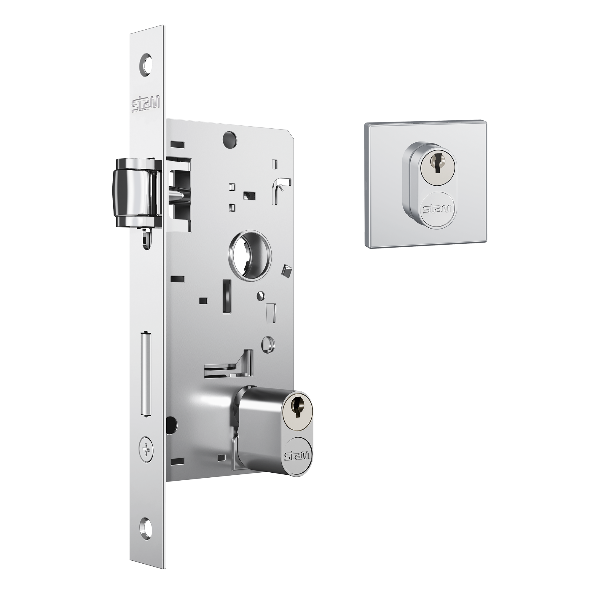 FECHADURA STAM EXT PIVOT. 803 QUADRADA INOX ref. 14.1897