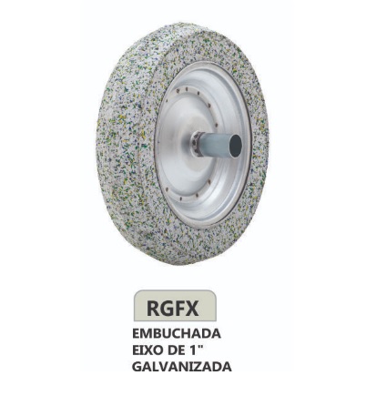 RODA CARRINHO DE MAO MACICO EIXO 3/4 ref. 019704