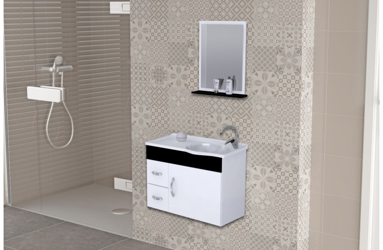 GAB. BANH. RORATO 055 KIT 3PC SIENA PRETO ref. 024164